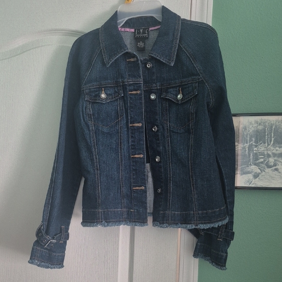 INC International Concepts Jackets & Blazers - INC International Concepts Women's Denim Jacket - Dark Blue